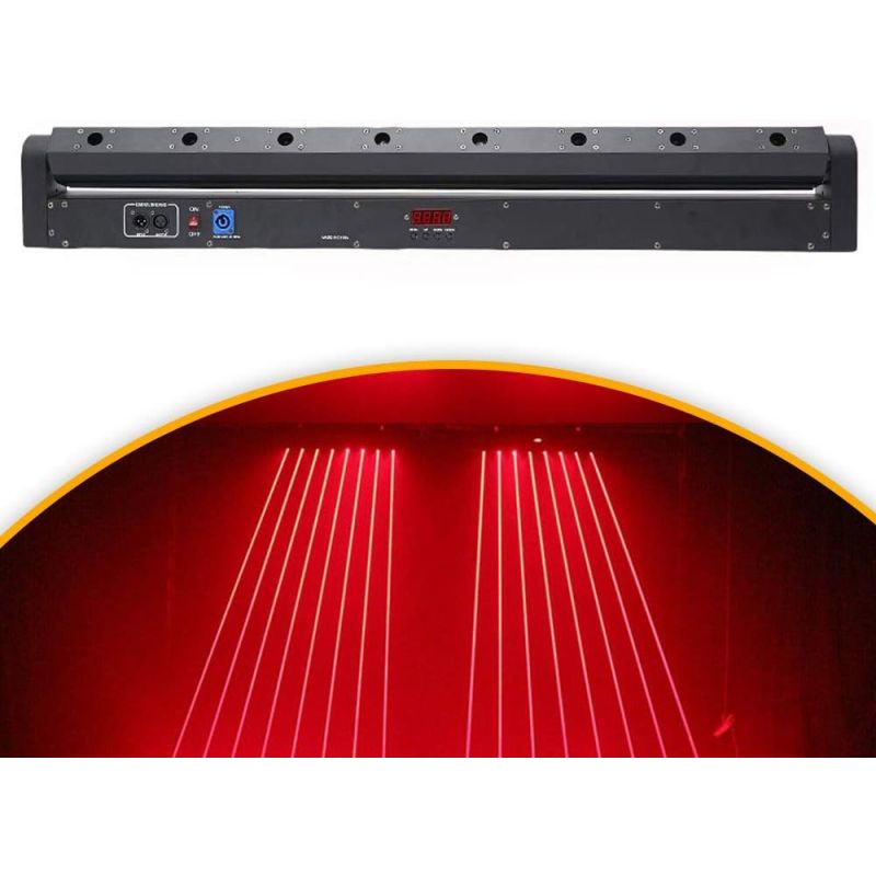 8 Eyes RED Moving Head Laser Light With Pixel Control