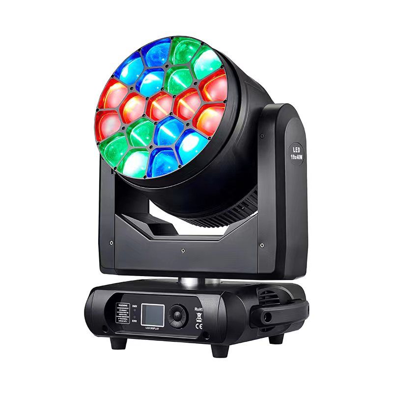 Spider 19 Pieces RGBW LED Bee Eye Zoom Moving Head Wash Light Stage Light
