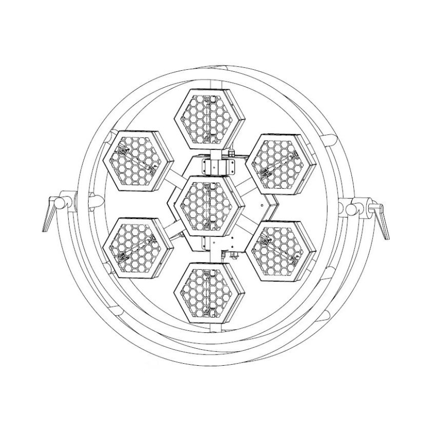 P1 RGB Retro Stager 7x60W Blinder Light