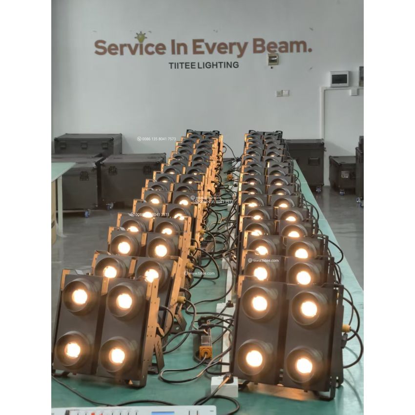 TIITEE 4PIX Blinder IP White+Warm White 4 Eyes Audience Light for Stage Tour Live Show