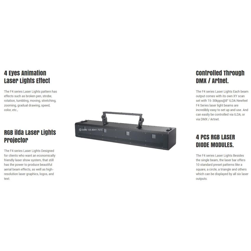 Laser Ray 4 Eyes 5W RGB Animation Laser Lights Bar