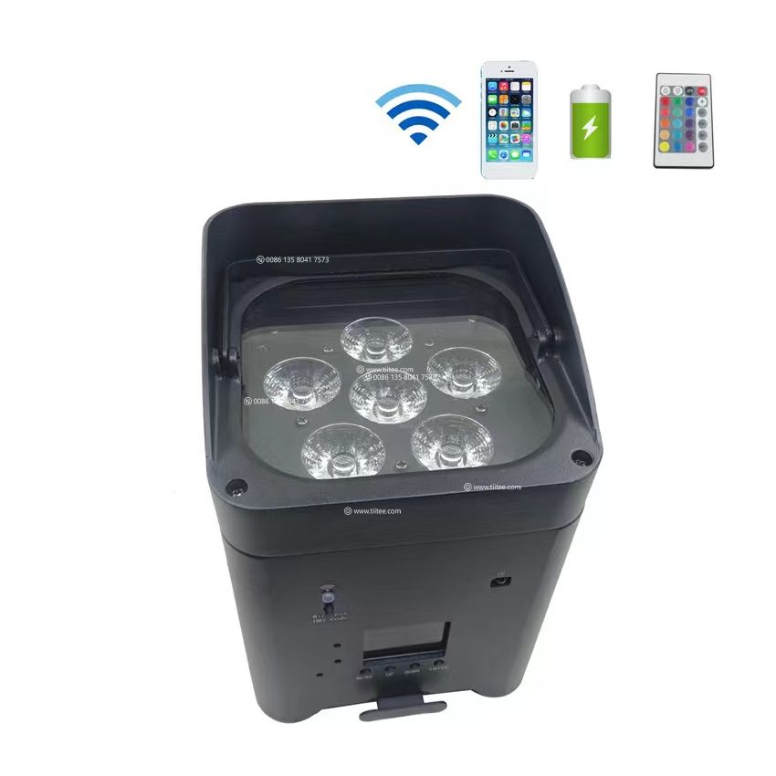  Battery Powered PAR Light 6*18W Wireless Control