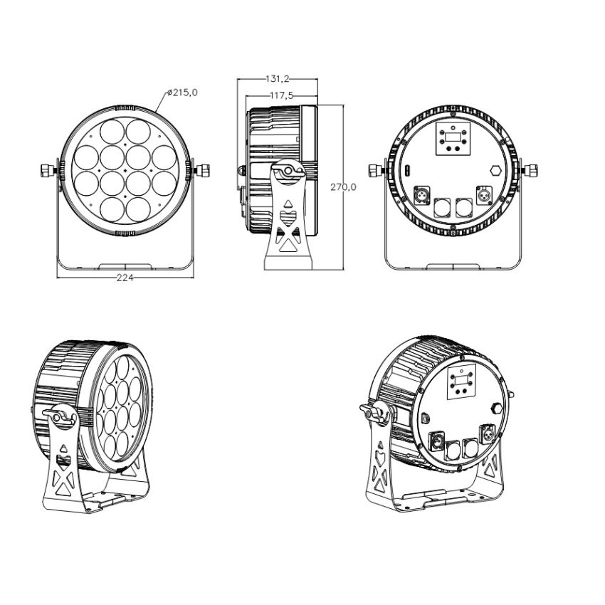 TIITEE LIGHTING Slim Par 12IP With Built In Battery And Wireless Control