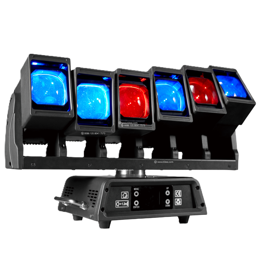 TIITEE LIGHTING Rader FX Infinite Rotation 6X60W RGBW Moving Head Bar For Club Party