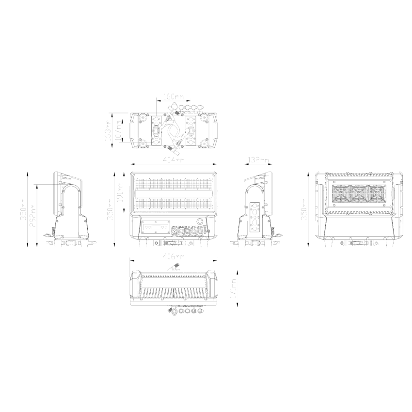 Tiitee Lighting New Strobe Max 1400IP Waterproof Color STRIKE M High Power Motorized  Tilt Strobe Wash Light