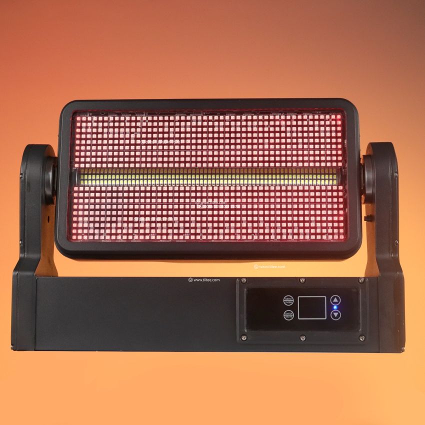 TIITEE Lighting BLITZ 1000IP RGBW LED 96+32 Segments Moving Head Strobe Light IP65