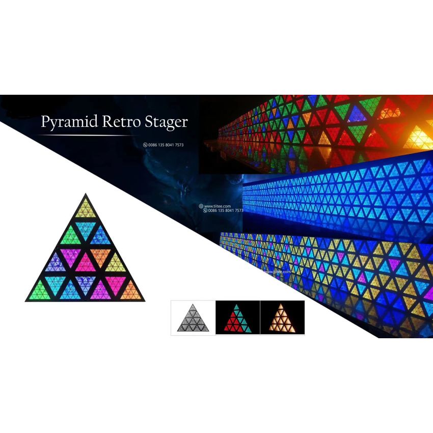 Pyramid Retro Stager 16x30W LED Return Triangle Stage Light