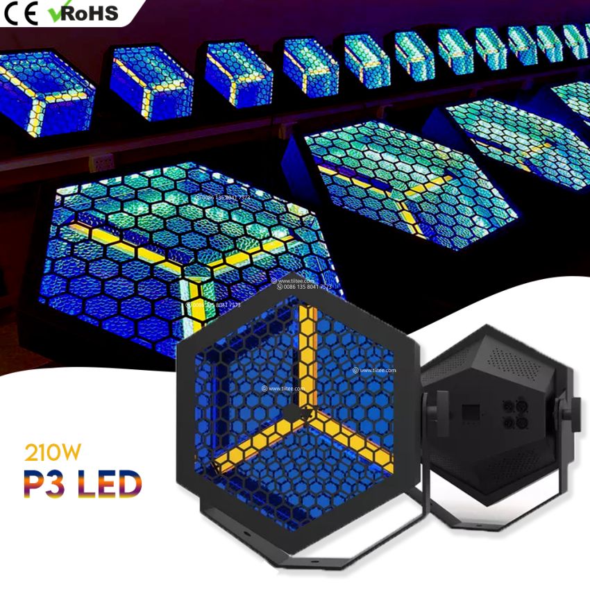 P3 RGB Retro Stager 3x60W Hexagon Audience Blinder  Background Transpot Stage Light