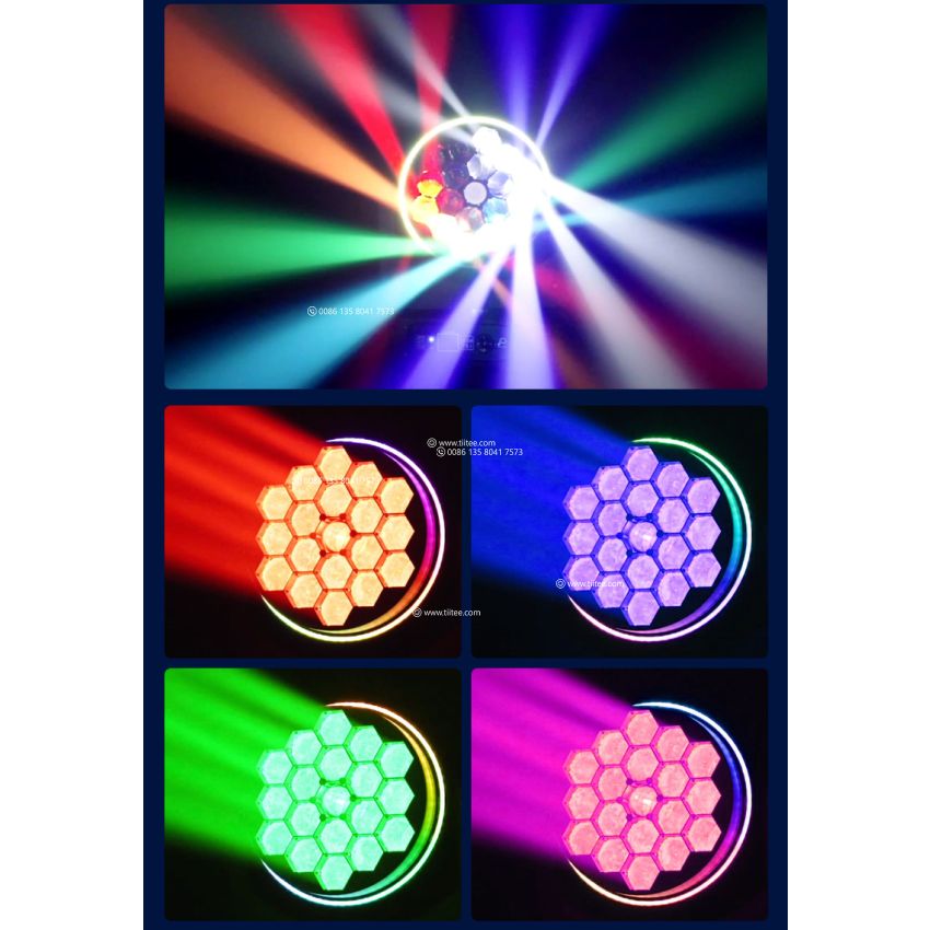 Super 19X40W RGBW 4 IN 1 LED Bee Eye Zoom Moving Head Wash Light Stage Light