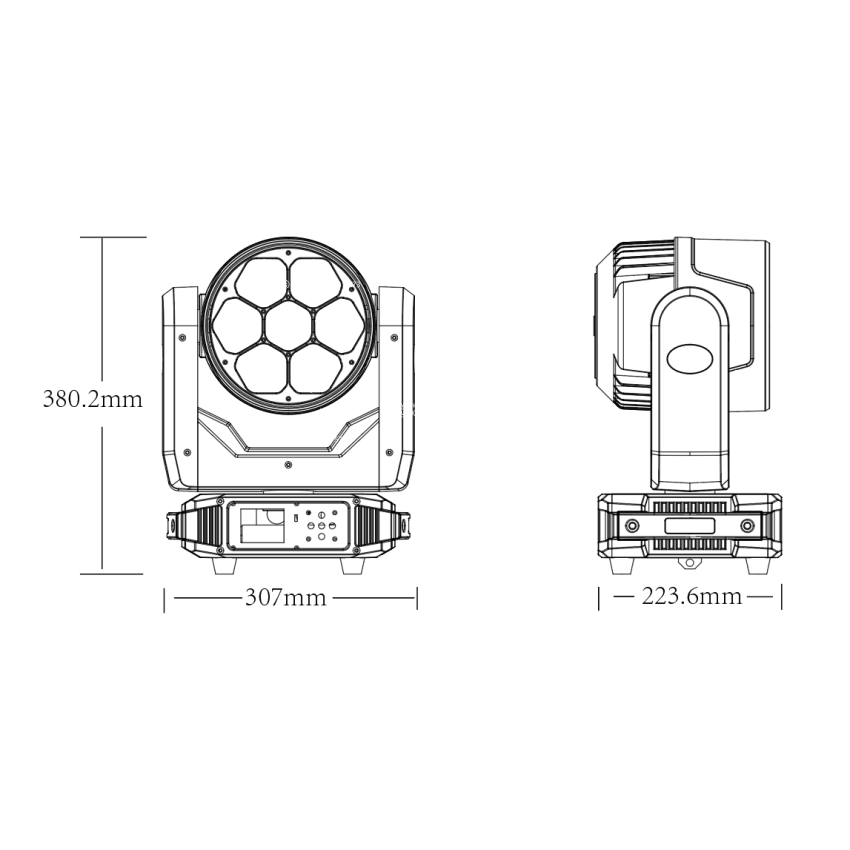 LED 740 Bee Eye Zoom Moving Head Wash