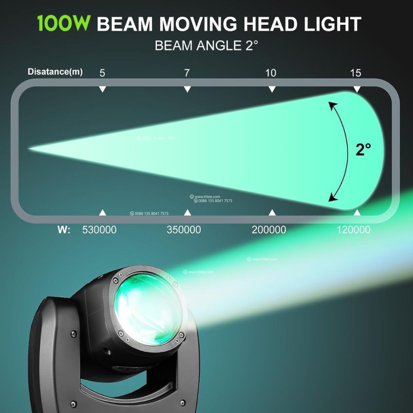 Mini 100W LED Moving Head Beam Stage Lighting 