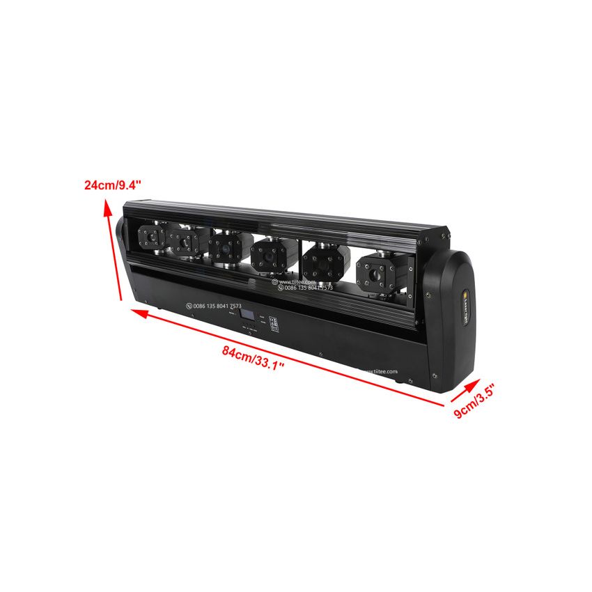 6 Moving Eyes Stage Laser Ray Red Color DMX512 DJ Party Club Laser Light