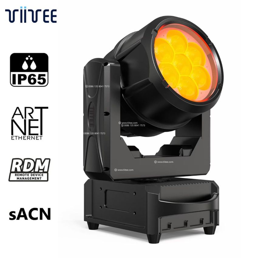 Tiitee Lighting Hydor Wash 760IP Waterproof 7x60w Rgbw/RGBW Moving Head Wash Aura With  Zoom Effect