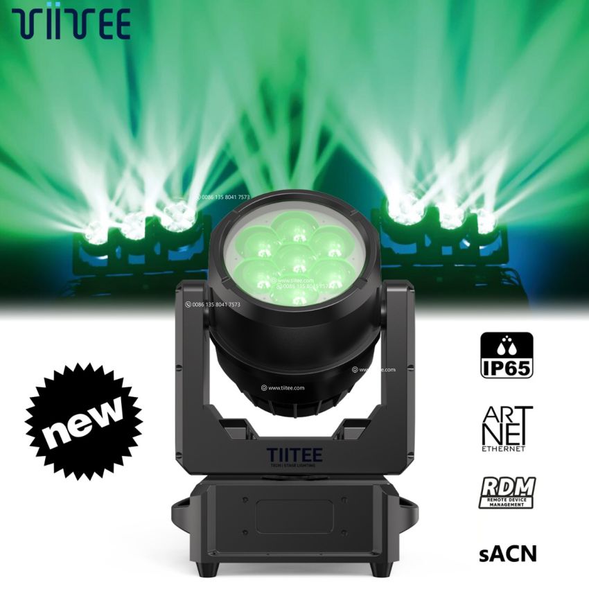 Tiitee Lighting Hydor Wash 760IP Waterproof 7x60w Rgbw/RGBW Moving Head Wash Aura With  Zoom Effect
