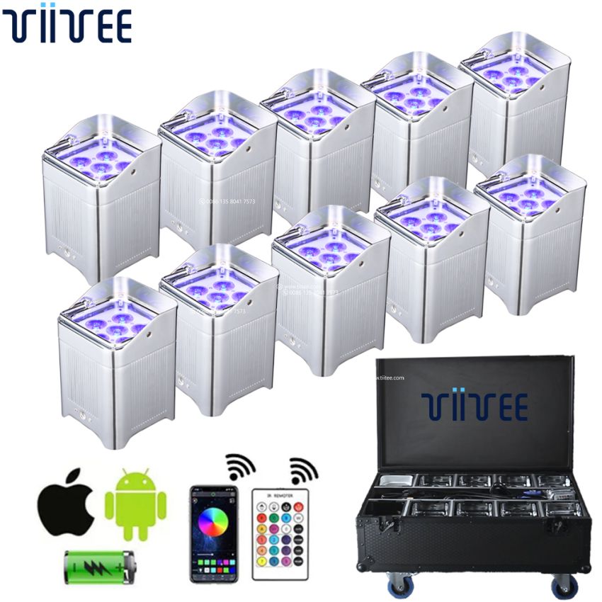 PAR Well 6*18W Battery Powered Wireless RGBWA+UV