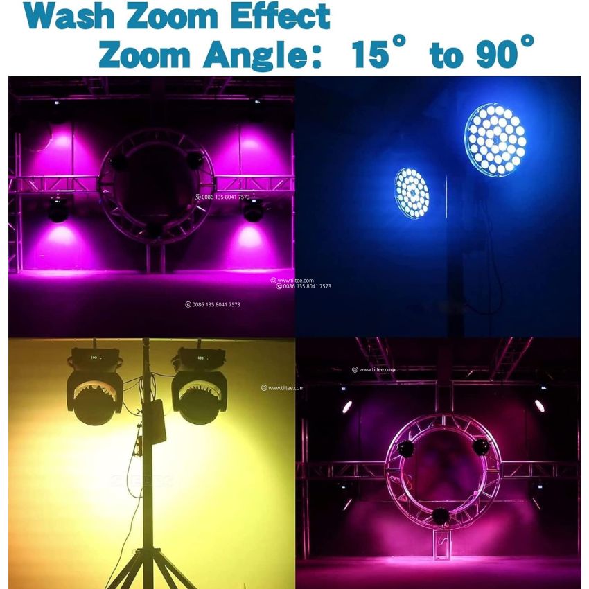 36 Pieces RGBW (4 in1) LED Moving Head Wash Beam Stage Light