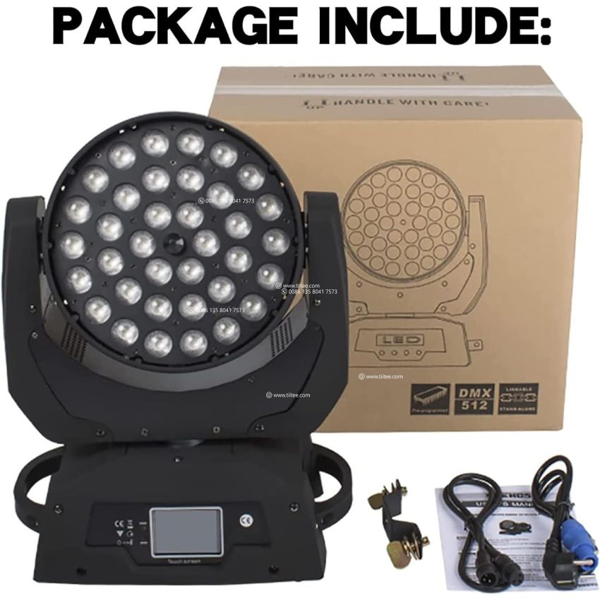 36 Pieces RGBW (4 in1) LED Moving Head Wash Beam Stage Light