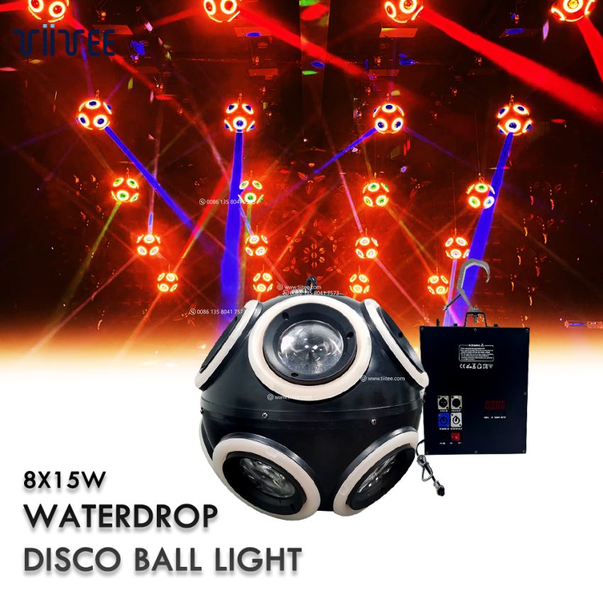 Tiitee Waterdrop disco ball LED light for Club Disco Stage 