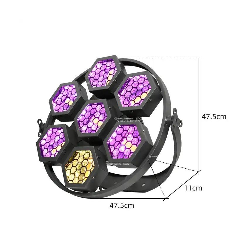 Mini P1 Retro Stager 7x60W RGB Audience Background Blinder Strobe Stage Light