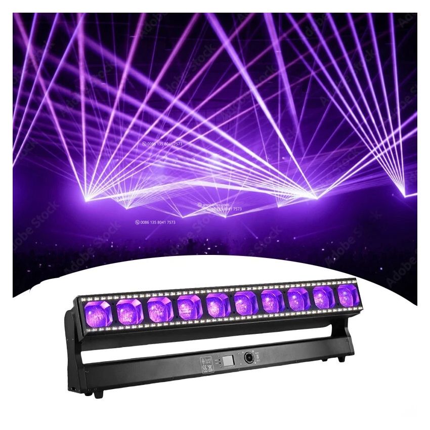 TIITEE Dot Line 10 LED Bar Light With Zoom Effect Tilt Movement Stage Light
