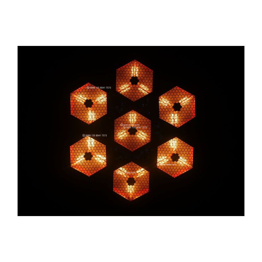 P3 Halogen Retro Stager 3x300W Tungsten Hexagon Audience Blinder  Background Transpot Stage Light