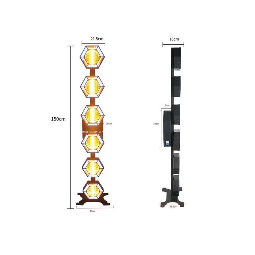P2 EVO Retro Stager 6x300W RGB With Auxiliary Light LED Tree Blinder Vintage Stage Light