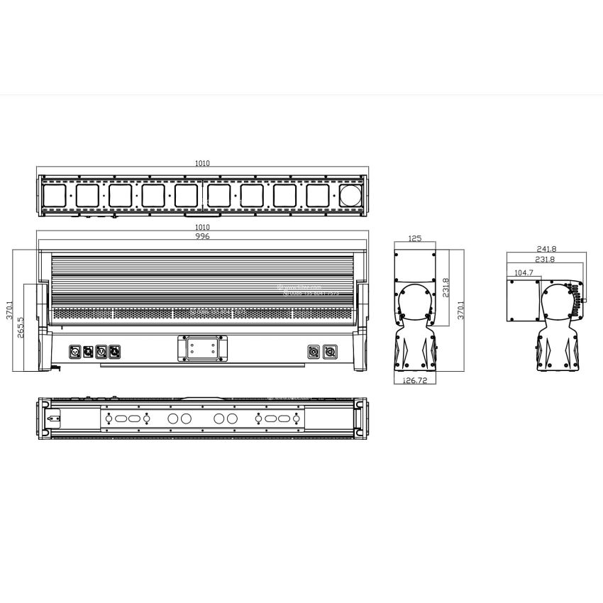 TIITEE LIGHTING Super Dotline 10 IP Waterproof 10*60W Moving Head Pixel Bar 