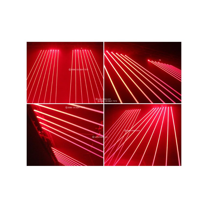 8 Eyes RED Moving Head Laser Light With Pixel Control