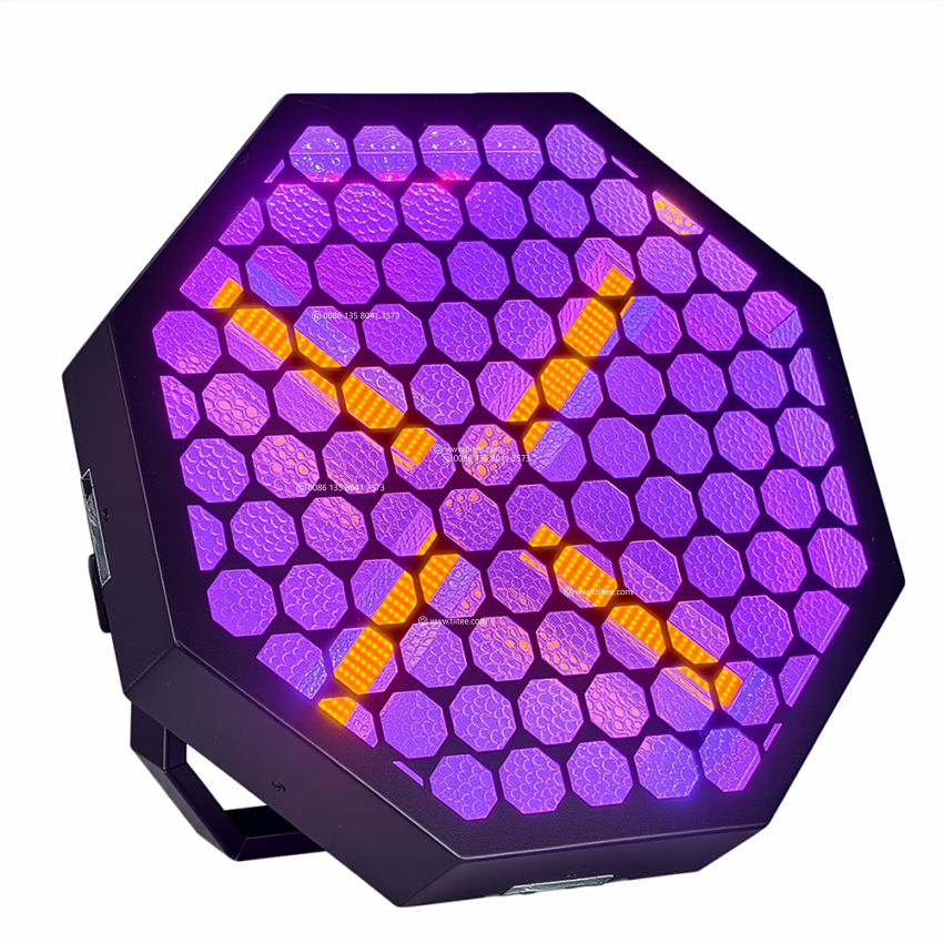 Tiitee Retro X Vintage Stage Light 4x60w Amber 64*3w RGB  LEDs Blinder Background Light