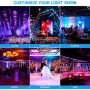 TIITEE DJ Strobe Light Bar 200W 720LED Stage Light Bar 48 RGB & 24 White Zones Strobe Effect Lighting 