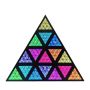 Pyramid Retro Stager 16x30W LED Return Triangle Stage Light