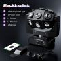 18 LEDs RGBW Disco Ball Moving Head Beam Light 360°Rotation DJ Lights