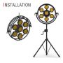 P1 RGB Retro Stager 7x60W Blinder Light