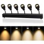 TIITEE Pinspot Light Bar 6 Eyes LED Pinspot Stage Lights with Adjustable Zoom Angle
