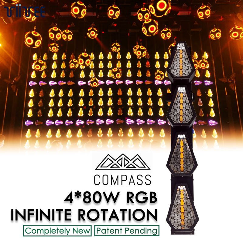 2023 NEW RELEASE COMPASS Infinite Rotation 4 Eyes 4x80W Retro Stager