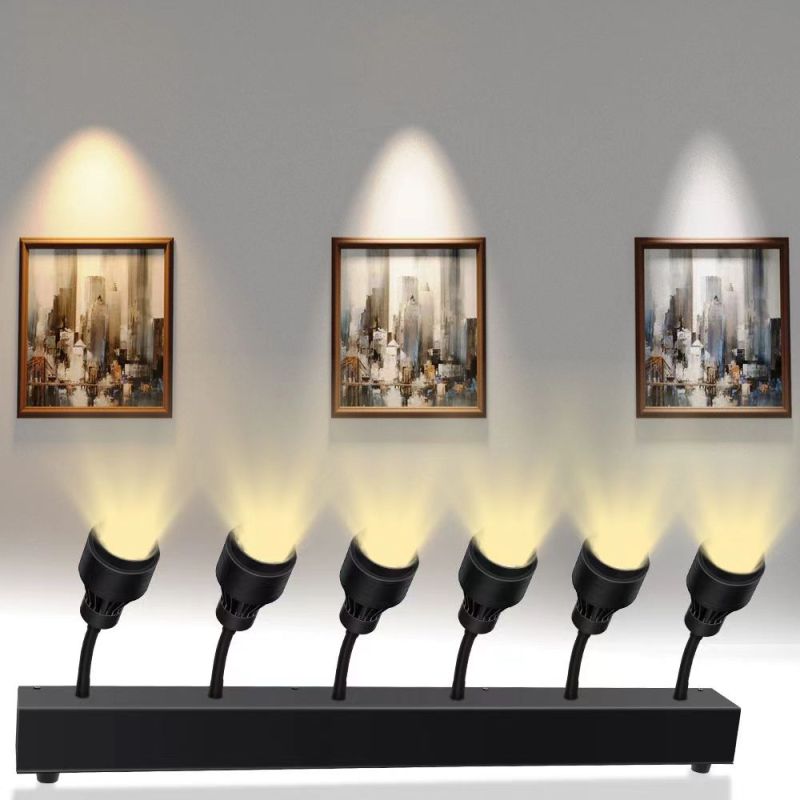 TIITEE Pinspot Light Bar 6 Eyes LED Pinspot Stage Lights with Adjustable Zoom Angle 